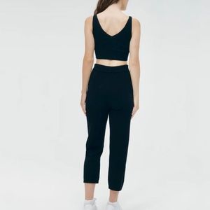 Naadam Cashmere Cropped Pant in Black